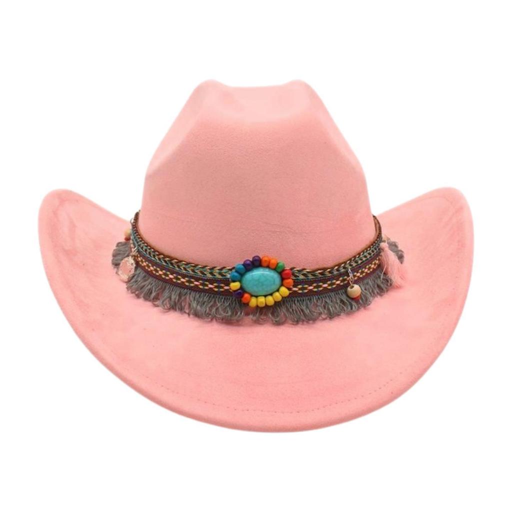 British Style Knight Performance Dance Performance Jazz Hat Ethnic Style Warped Edge Top Hat Travel Cowboy Hat
