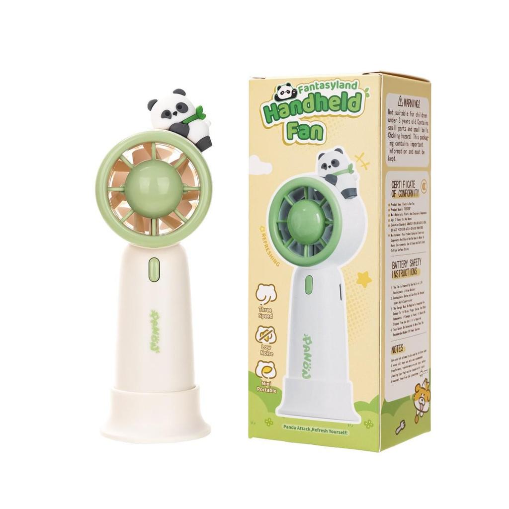 Cartoon Mini Portable USB Rechargeable Handheld & Desktop Silent Fan