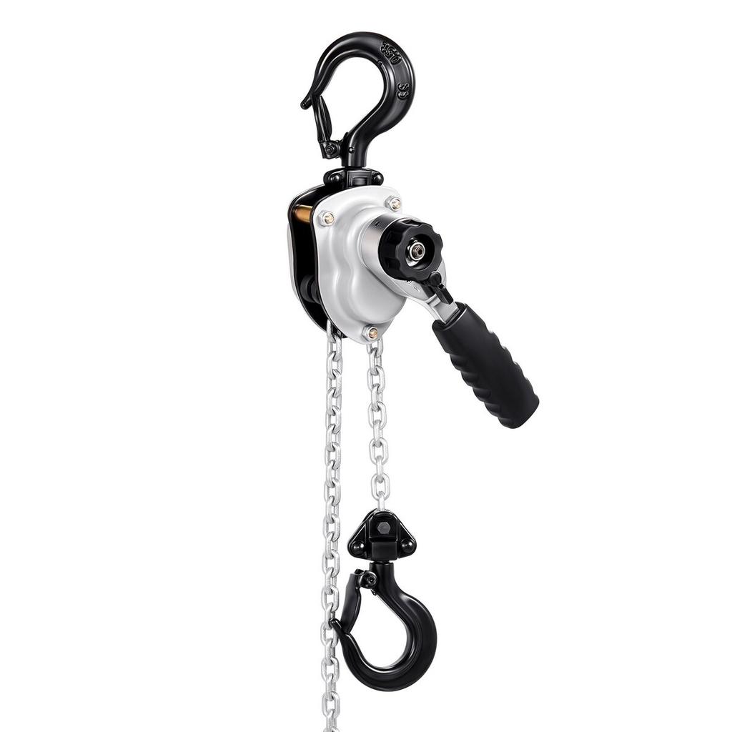 Manual Lever Chain Hoist, 1/4T 250KG Capacity Heavy Duty Come Along, 1.5M Lift G80 Alloy Steel Chain With Dual Pawl Mechanical Brake, 360° Rotating