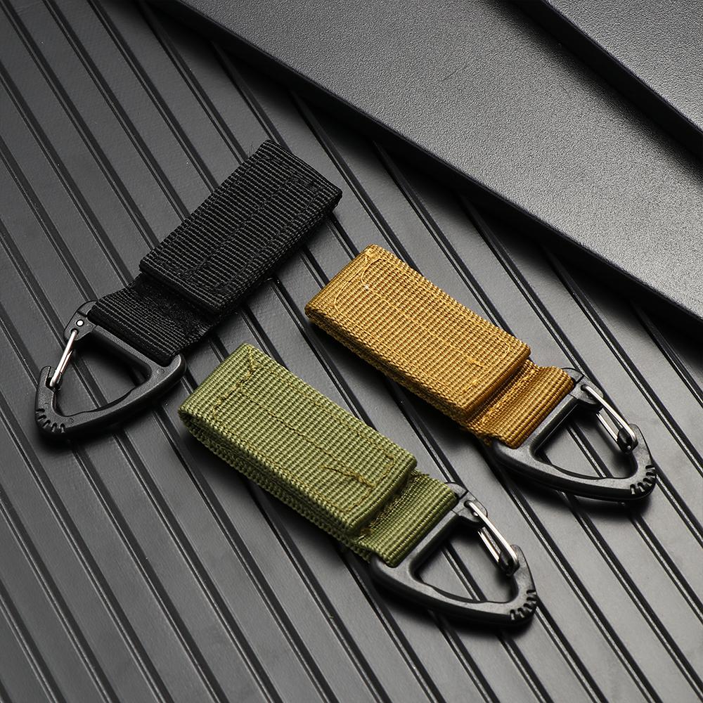 Sports Accessories EDC Equipment Nylon Webbing Hang Buckle Strap Carabiners Belt Clips Keychain