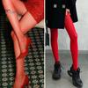 Strumpfhosen für Damen, ultradünn, durchsichtig, rotes Netzgewebe, hohe Elastizität, hohe Taille, rutschfest, einfarbig, Minirock für Pendler, Dating, Partys, passende Strumpfhosen