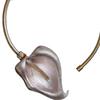 Light luxury retro exaggerated personality unique calla lily open collar French fashion design high sense versatile neck