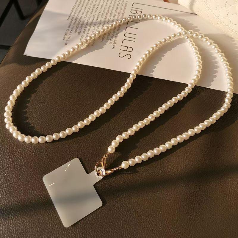 Pearl Phone Lanyard & Crossbody Chain Strap for DIY Phone Case