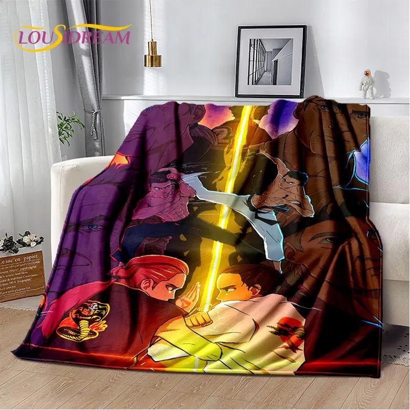 Cobra Kai Amanda TV Karate Morbida Coperta di Peluche, Coperta in Flanella Coperta Plaid per Soggiorno Camera da Letto Letto Divano Coperta da Picnic Bambini