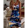 Elegante Vestito Canotta da Donna Stampato per Primavera ed Estate