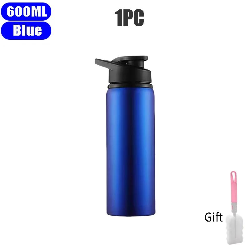 Large 600ml Stainless Steel Sports Bottle Leak Proof Design Bike Cycling Camping Outdoor Travel Water Flask Durable