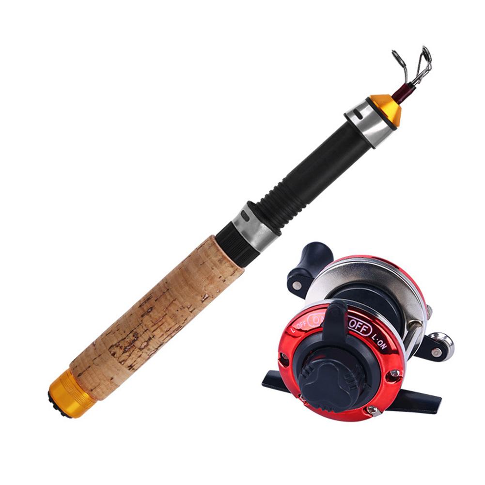Telescoping Ice Fishing Rod Set Carbon Fiber Ice Fishing Rod and Reel Combo Mini Pole Ice Fishing Reel Set Fishing Accessories