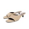 Zara Fashion Versatile Anti-Wear Slide Sandals Women Footwear Beige 1351610102