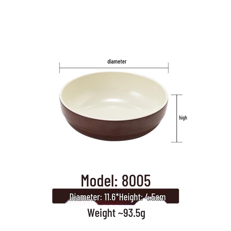 Melamine White Noodle Bowl, Imitation Porcelain, Large Plastic Soup/Rice Bowl for Commercial Use.