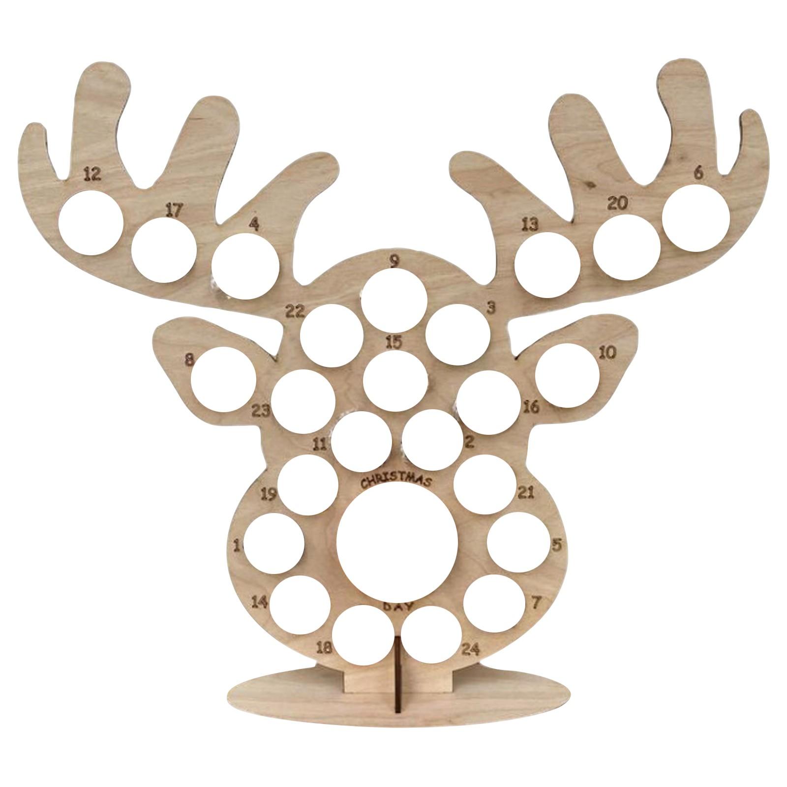 

Деревянная подставка для шоколадных конфет, рождественский сахарный адвент/шкаф для шоколада в форме лося, сезонный декор