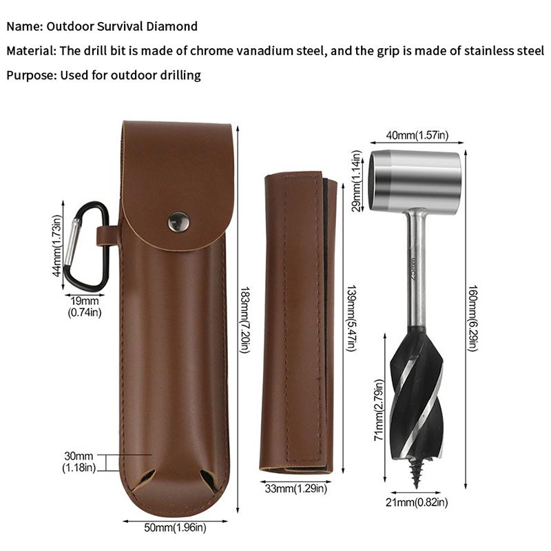 Four Blade Support Drill Bits Outdoor Carpenter Drill Bits For Camping Survival Tools Drilling Holes Chopping Wood Accessories