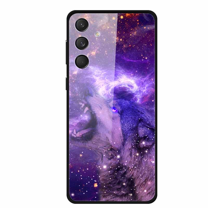 Tempered Glass Phone Cases for Samsung A16 Cases Space Print Hard Back Covers for Samsung Galaxy A16 4G 5G Shells Coque A16 2024