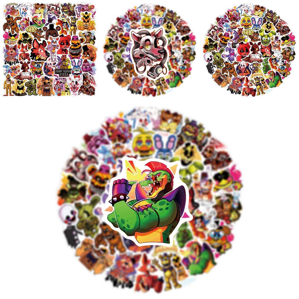 Fnaf Security Breach Cartoon Game Anime Stickers For Luggage And Phone