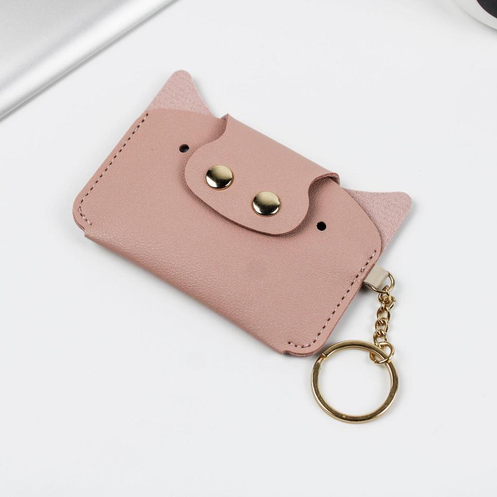 Trendy Cartoon Card Holder & Coin Purse with Keychain