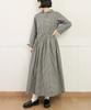 Chikita Cotton Tone Check Shirred Flare Skirt Black