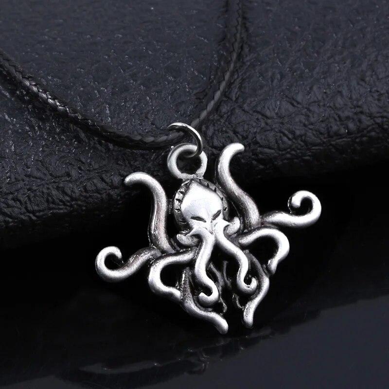 

HPLovecraft Ктулху мифы ожерелья для женщин ключ знаний Бог Йог Сотот звездный значок кулон колье кожаная цепочка ювелирные изделия