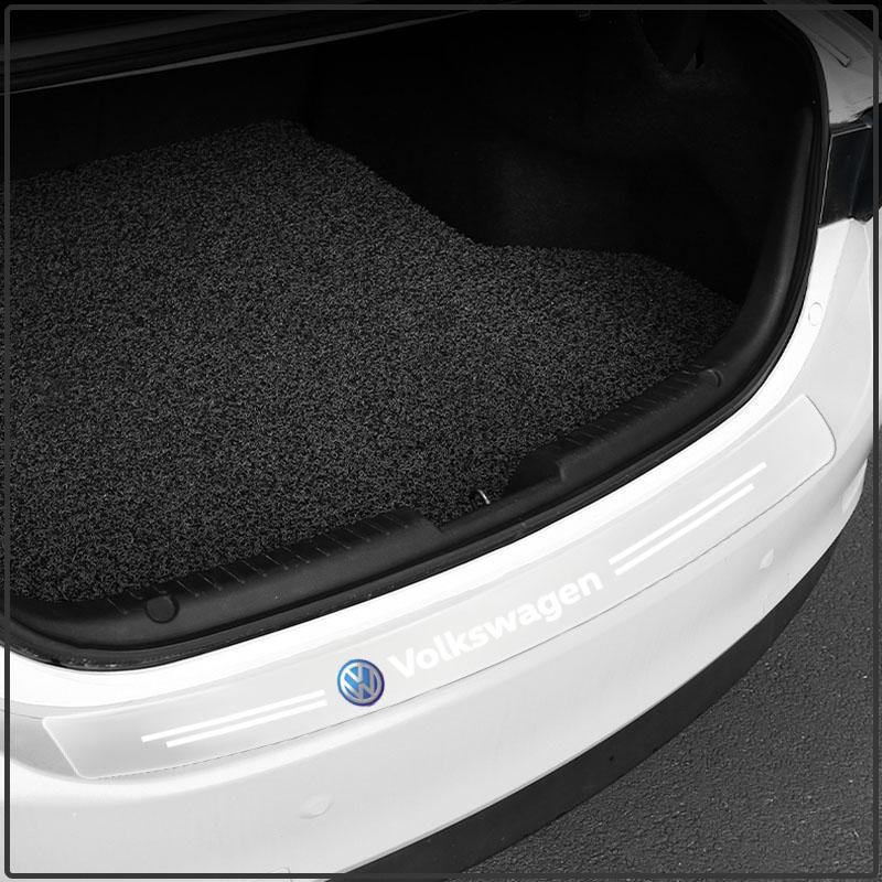 1 pièce Protecteur de bord de chargement de coffre de pare-chocs arrière de voiture Garniture de protection Transparente Pour Volkswagen Golf-6 7 4 5 POLO Passat B5 B6 B7 T4 T5 Tiguan Jetta Gol