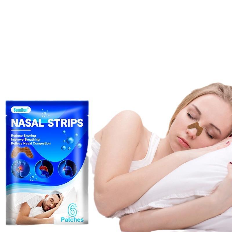Sumifun 6/12 Bucăți Benzi Nazale Respirabile Plasturi Anti Sforăit Ameliorează Congestia Nazală Secreții Nazale Dormiți Corect Mai Bine Respirați Plasture