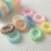 9 adet şeker renk anti-sonbahar sıkı saç kravat kauçuk telefon Spiral elastik saç toka saç aksesuarları