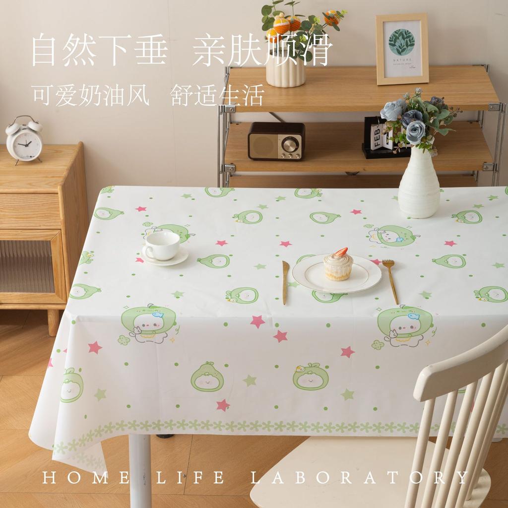 Factory Printing And Processing Custom Peva Tablecloth Pe Waterproof And Oil-Proof Leave-In Thickened Table Mat