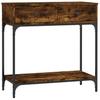 Console Table Smoked Oak 75x34.5x75 cm Particleboard