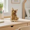 Hucha de Perro de Madera con Frontal Transparente, Contenedor Irrompible para Monedas y Efectivo de Cachorro, Hucha Decorativa de Animales para Niños y Niñas