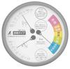 Shinwa Sokutei F-3LII Temperature and Humidity Meter, Red, 15cm, Round, Rainproof, Heatstroke Warning, 70600