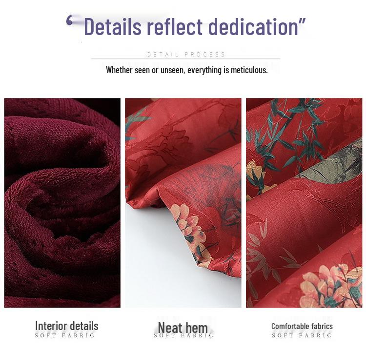 Stylish Velvet-Lined Winter Tang Suit Jacket for Elderly Women – Warm Cotton Cold-Protection Fashion