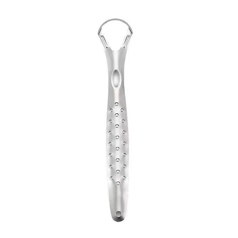 Stainless Steel Tongue Scraper & Breath Freshener Brush