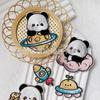 Panda Planet Self-Adhesive Embroidered Patches for Clothing, Jackets, Bags, and Decorative Use