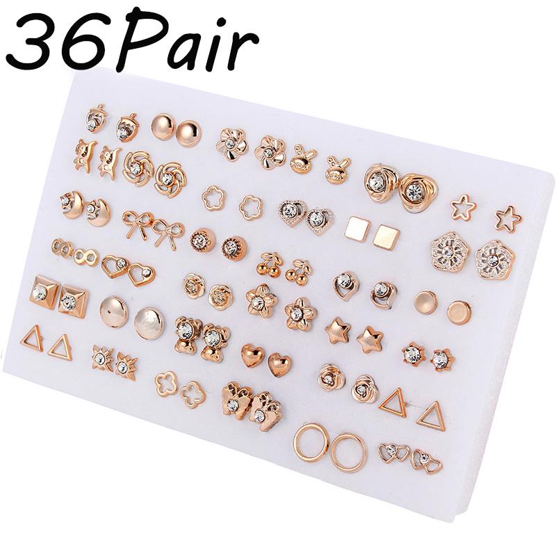 Set 3 Paia Orecchini Donna Argento 925 – Cuore, Stelle E X Con Zirconi, Ipoallergenici
