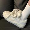 American Retro Bread Shoes Women's Platform 2025 Versatile Student White Shoes Niche Design Original Board Shoes Tide