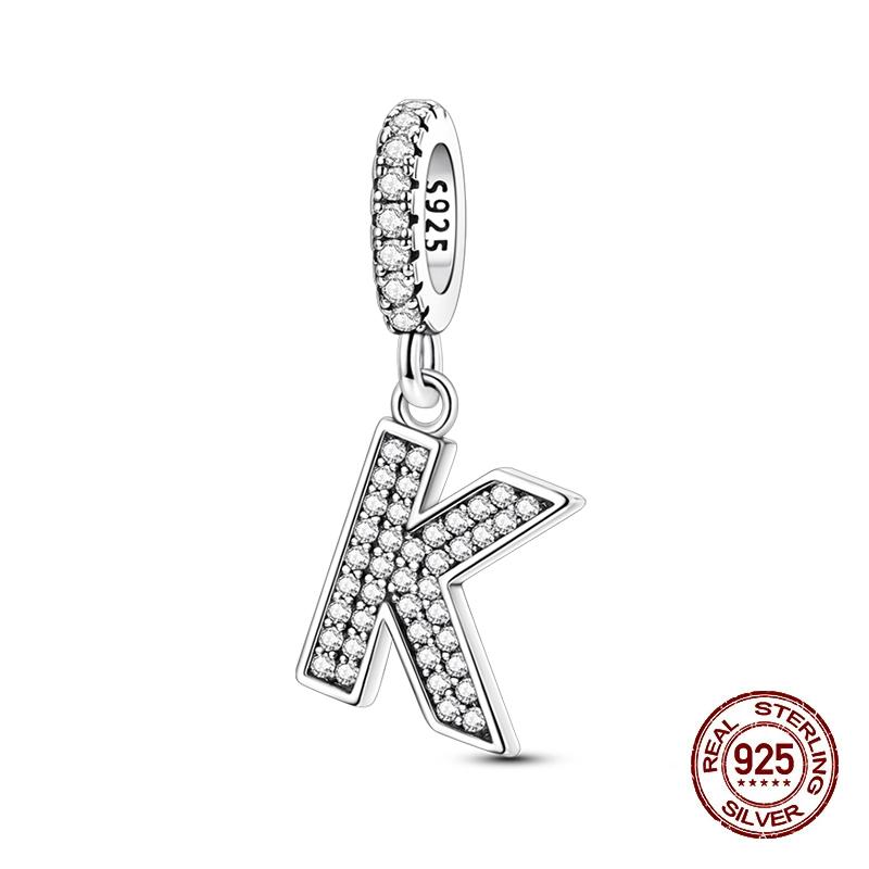 Classic Copper 26 Letters A-Z Alphabet Charms Beads Fit Original Bracelet Bangle Necklace Dangle Women Jewelry Gift