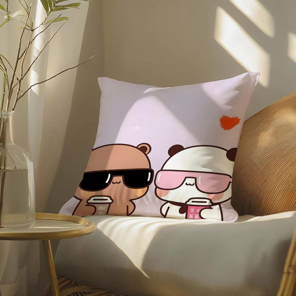 Popular Home Cartoon Bubu  Dudu Cute 3 Pillow Case DoubleSided Plush Sofa Cushion Covers Organic Breathable Invisible Zipper