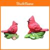 Christmas Red Bird Miniature Resin Landscape Decor With Modern Style For Home And Garden Use