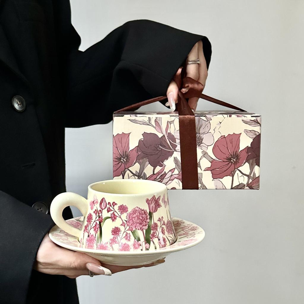 Original Design Coffee Mug Set Hand Painted Oil Painting Cup Gift for Women Birthday Present Souvenir