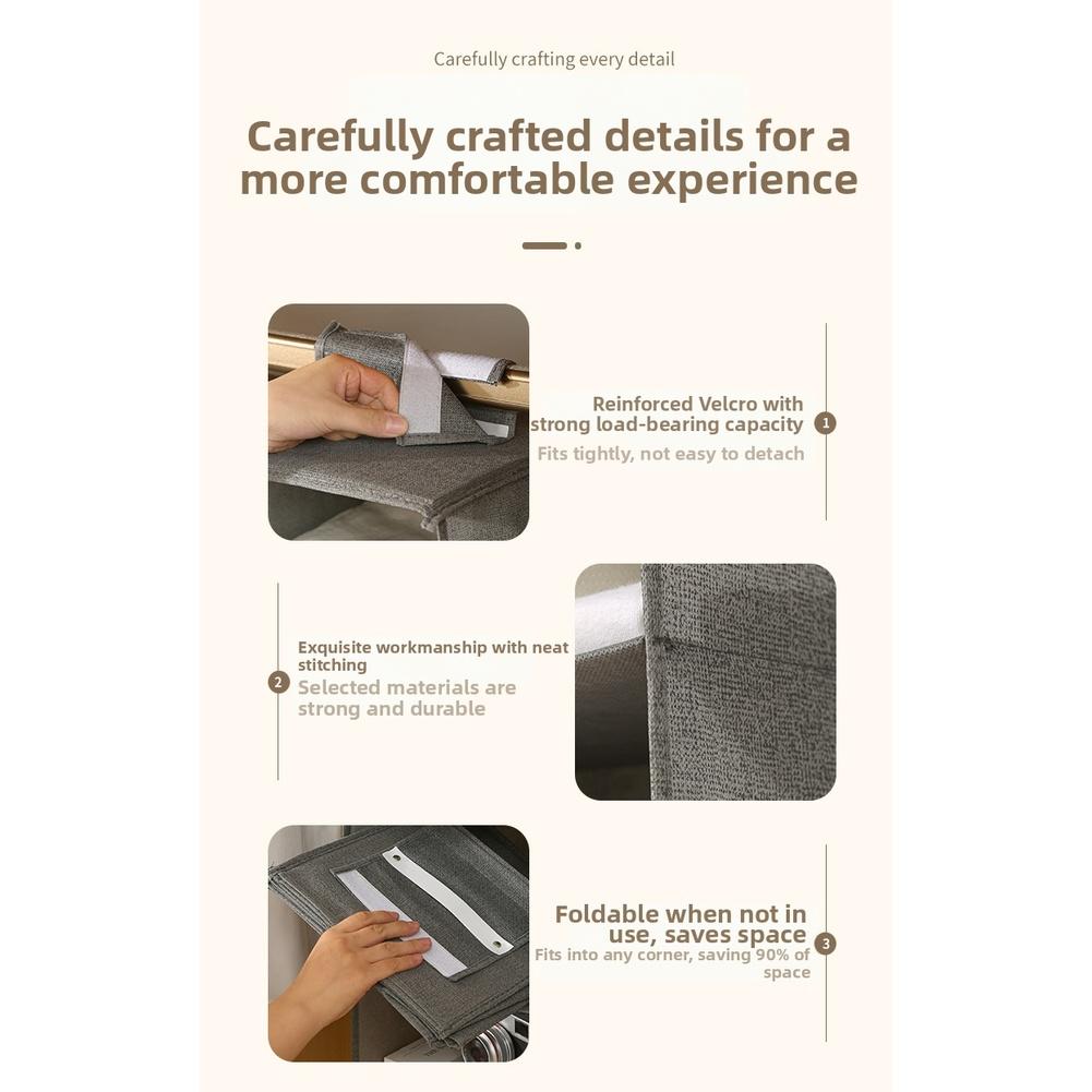 Faltbarer Aufbewahrungs-Organizer Hängendes Schrankregal Einfache Montage