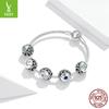 12 Constellation S925 Silver Beaded, Retro Style Fashion Color Zircon Diy Accessories Scc1725