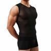 Sleeveless Tank Tops Men Transparent Vests Summer Ultra Thin Mesh Streetwear Male Gym Fitness Muscle Singlets T-Shirts Tee Top