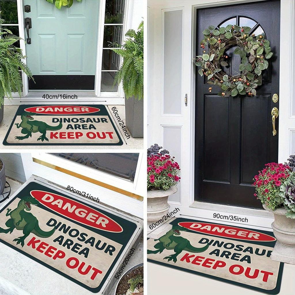 1PC Funny Characters Dinosaur Area Door Mats Kitchen Rugs Non-Slip Pop Bedroom Rugs Bath Mat Carpet for Home Sink Laundry Decor
