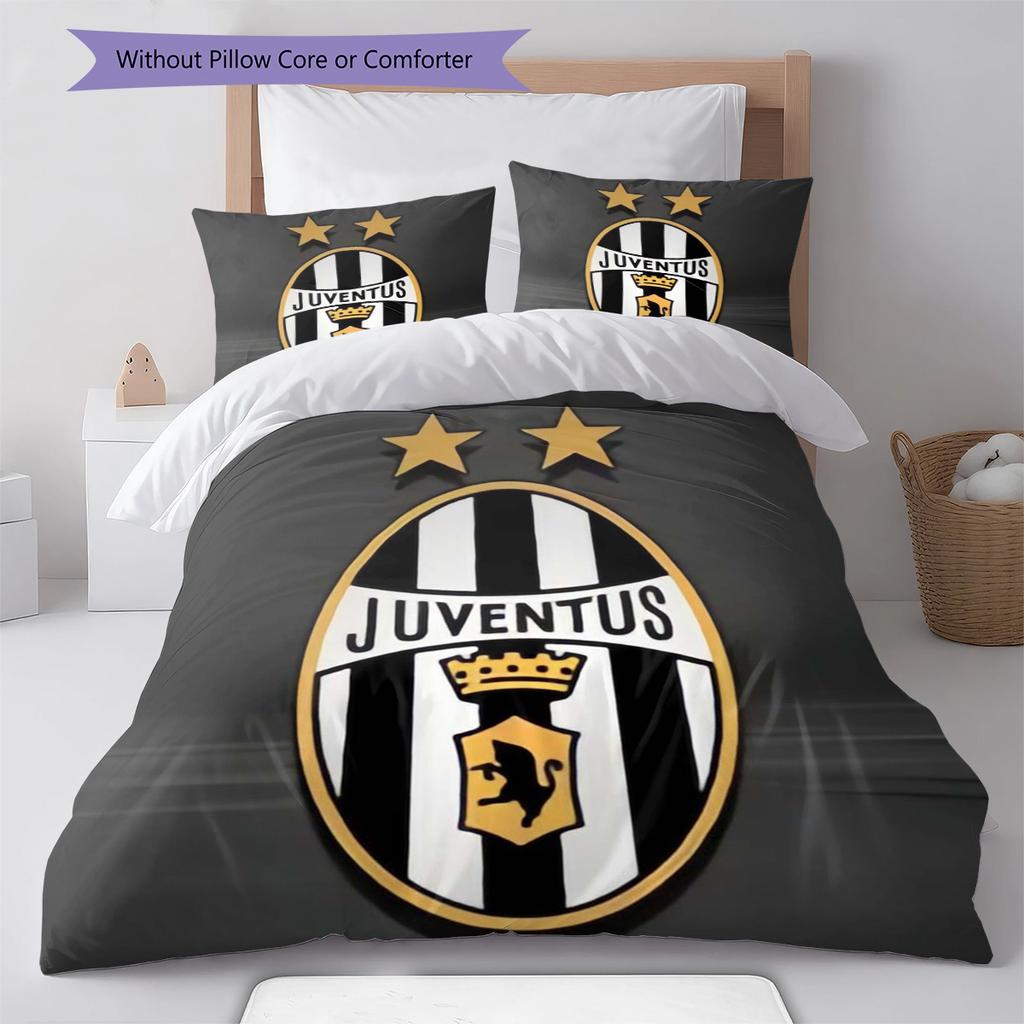 Juventus Sada povlečení Přikrývka Povlak na přikrývku Povlak na polštář Domácí dekorace Narozeninový dárek (1 * povlak na peřinu + 2 * povlak na polštář, bez jádra)
