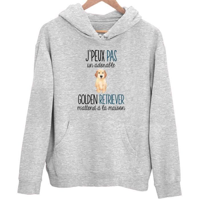Hoodie - Golden Retriever - Unisex - Funny Humor - Grey
