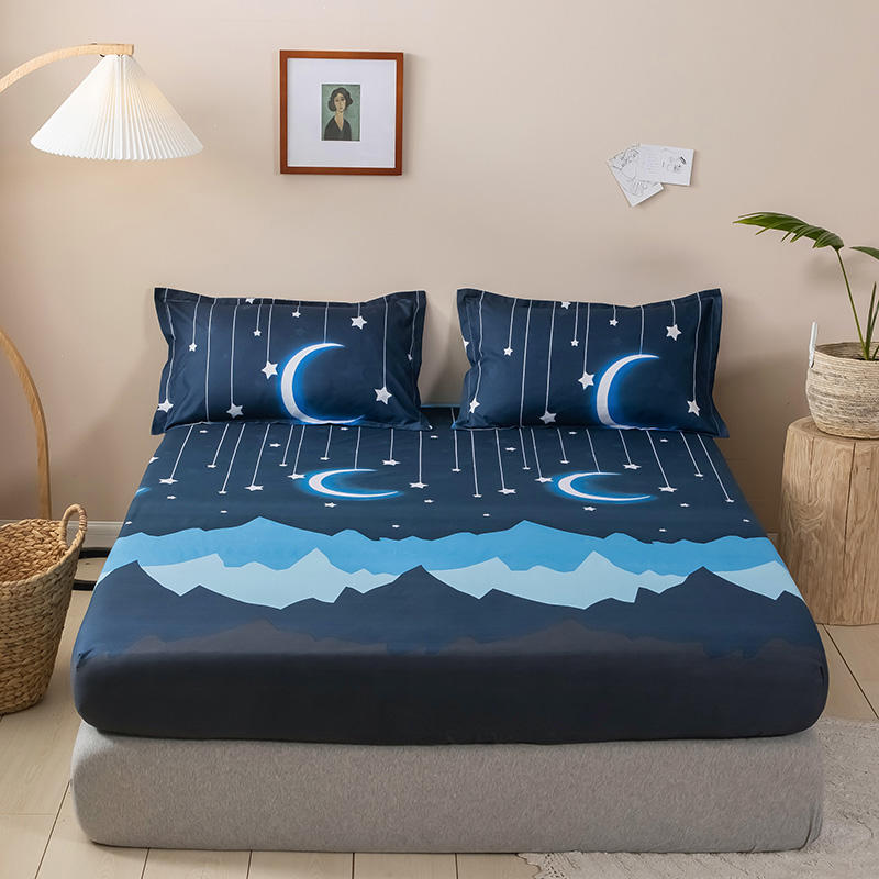 1pc Bed Sheet Single/Double/Queen/King Size Fitted Sheet On Rubber Band Twin Mattress Cover With Elastic(no Pillowcase)