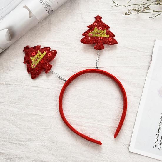 Aro para el pelo, decoración de astas, tocado elástico, decoración de astas de Papá Noel, aro para el pelo, accesorios para el cabello