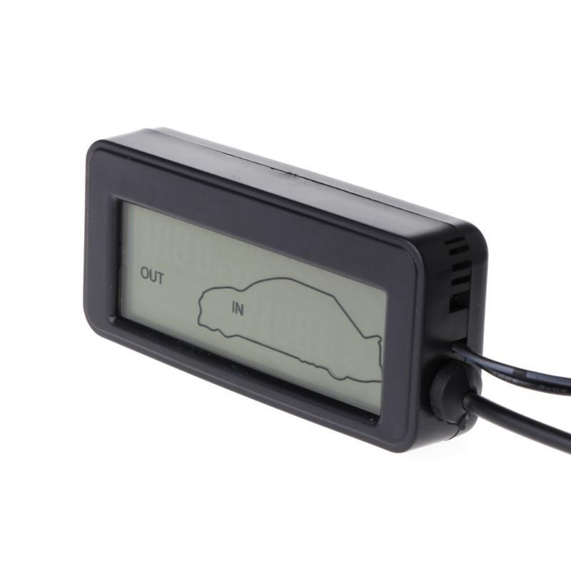 24TE Auto Car LCD Digital Display Indoor Outdoor Thermometer Meter with 1.5m Cable