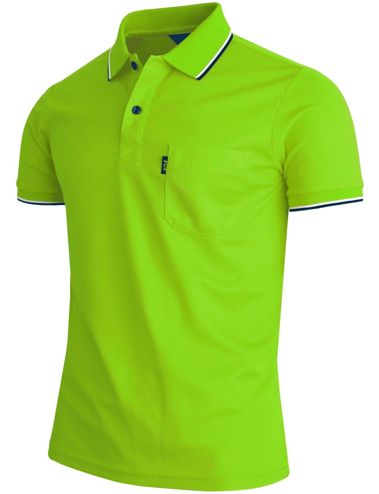 

Мужская футболка-поло BISIL POL Dri-Fit с одним нагрудным карманом, короткий рукав, светло-зеленая, XL