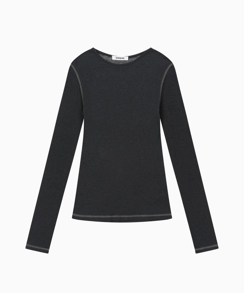 Ohesio Line Trace Long T-Shirt, Charcoal
