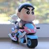 Kawaii Crayon Shin-chan Figurine Motorcycle Shin-chan Anime Figure Cartoon Ornaments Delicate Birthday Gift Home Decoration