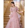 Pink Elegant Graduation Long Princess Dress Evening Gown