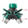 Garden Irrigation Hose Splitter 1 Way 2 Way Water Shunt Valve 3/4" American Standard Thread Faucet Water Distributor Tap Adapter